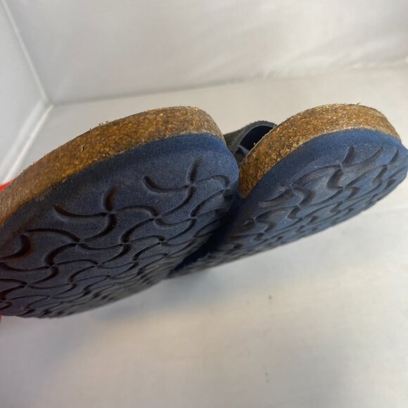 Birkenstock Arizona Soft Footbed Moroccan Blue Suede Sandal Ladies 41 - Picture 3 of 7